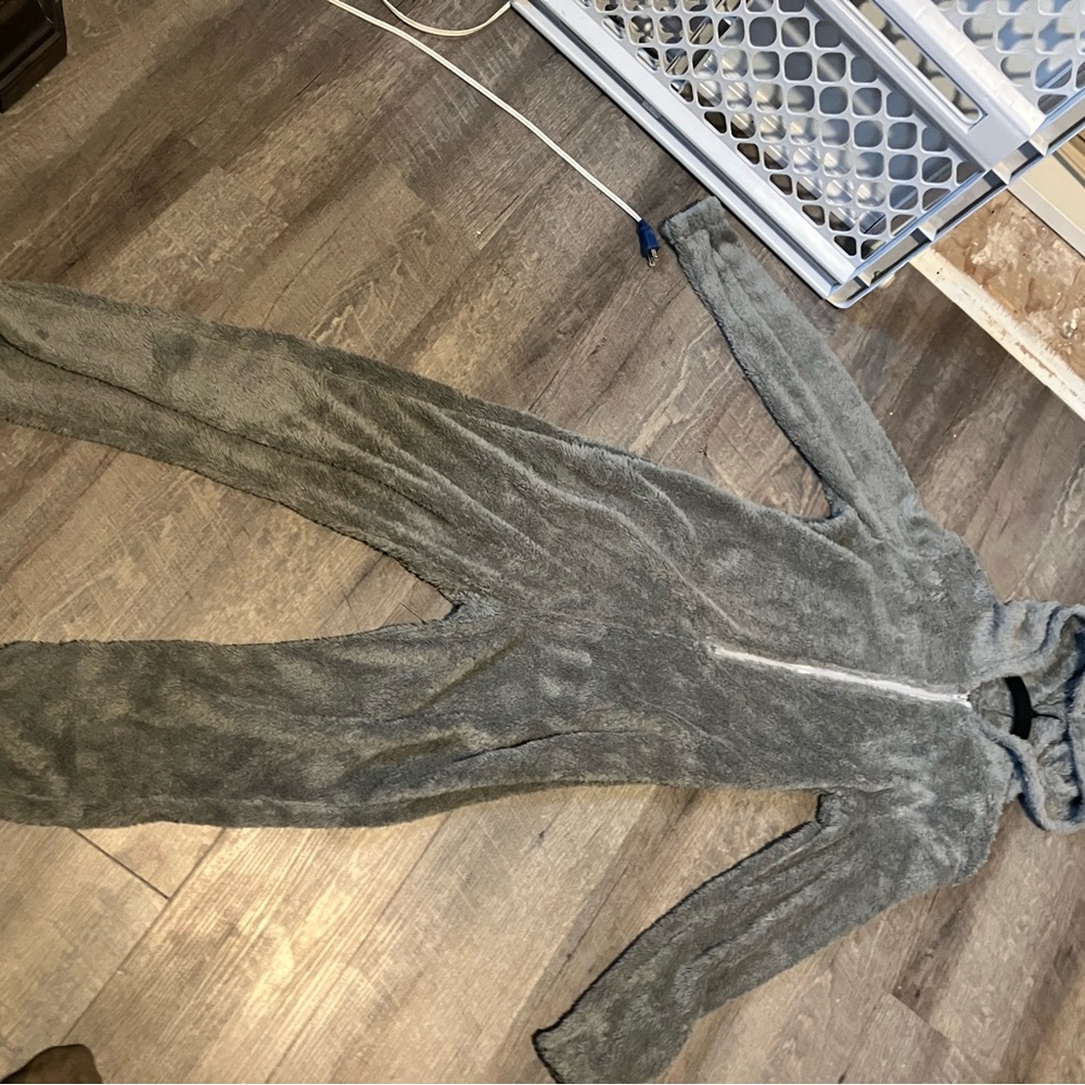 Cozy Gray Fleece Onesie